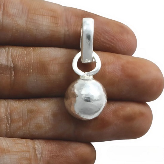 Pure Silver 10 Gram Ball Pendant – Lal Kitab Astrology Remedy